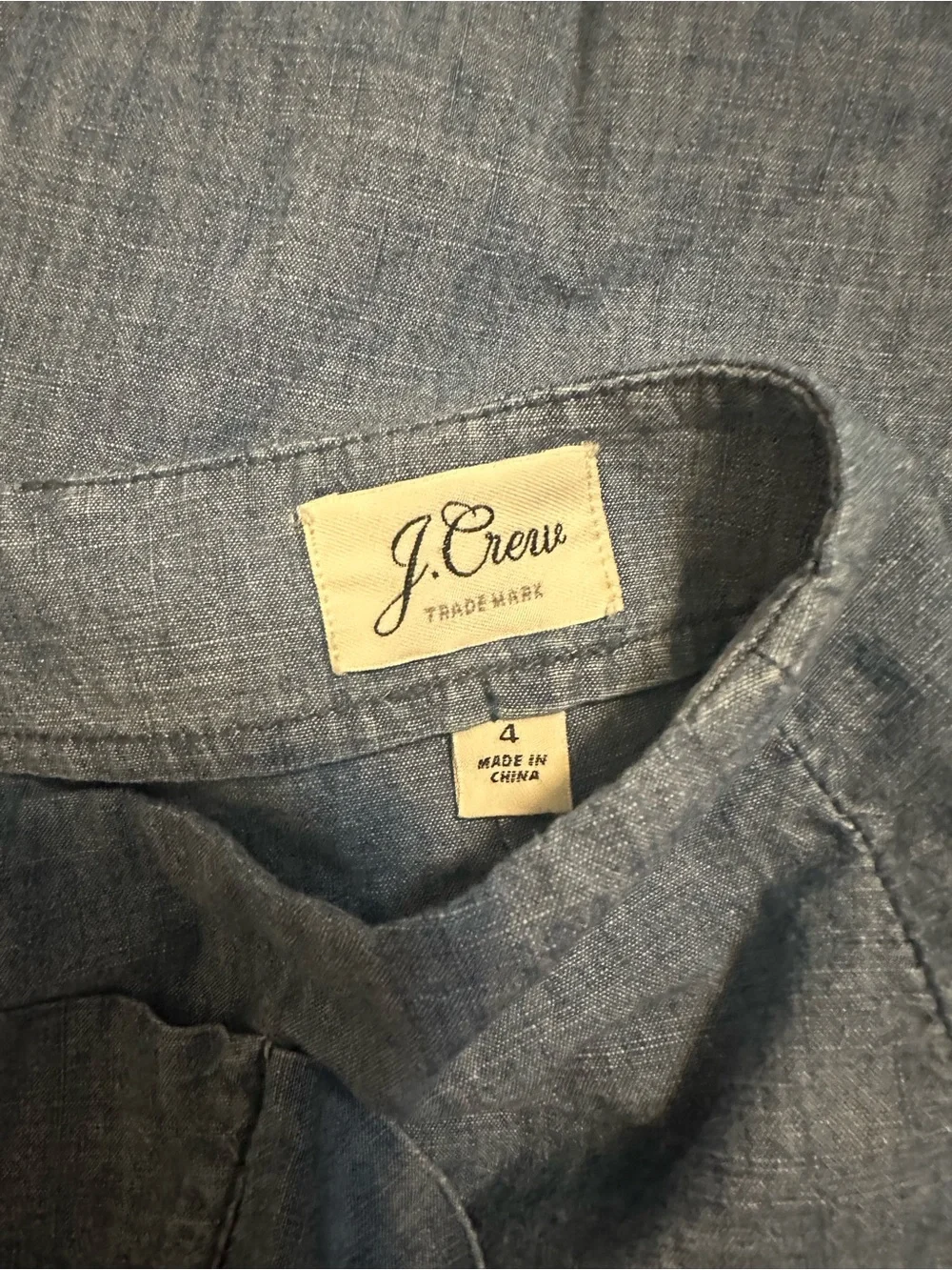 J. Crew Chambray Ruffle Knee Length Skirt 4